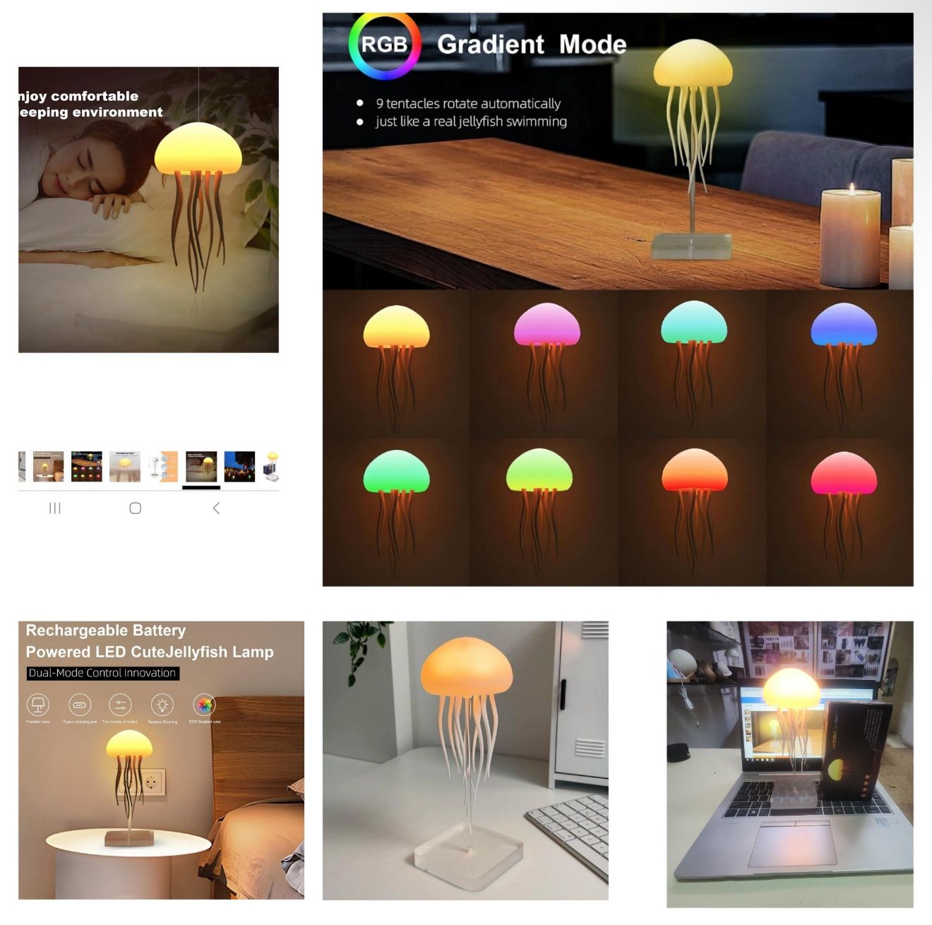 Multi Desk Octopus Cute Table Night Lamp