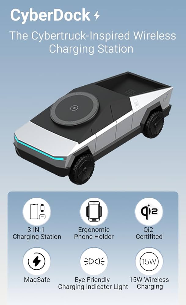 3 in 1 CyberTruck Wireless Charger