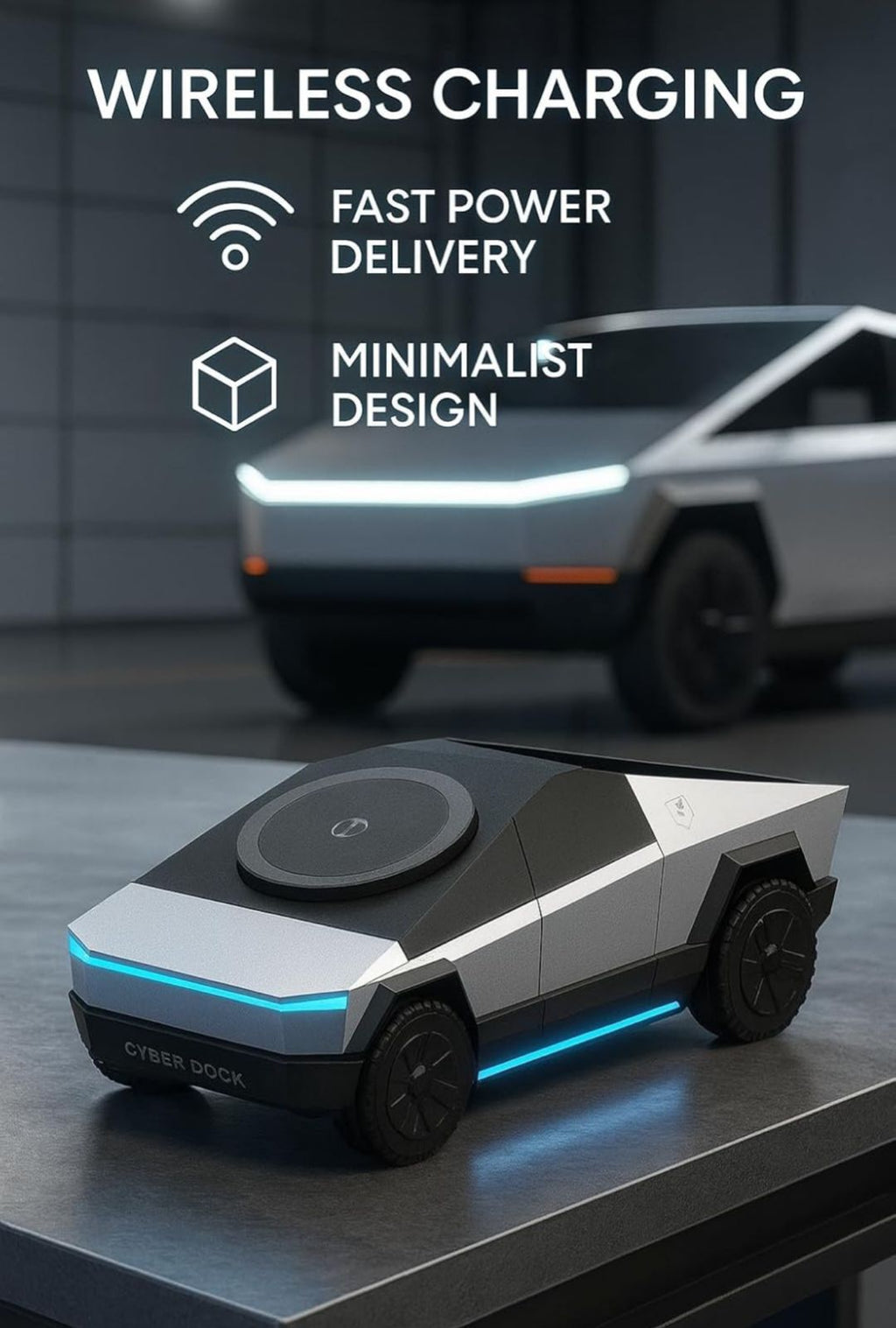 3 in 1 CyberTruck Wireless Charger