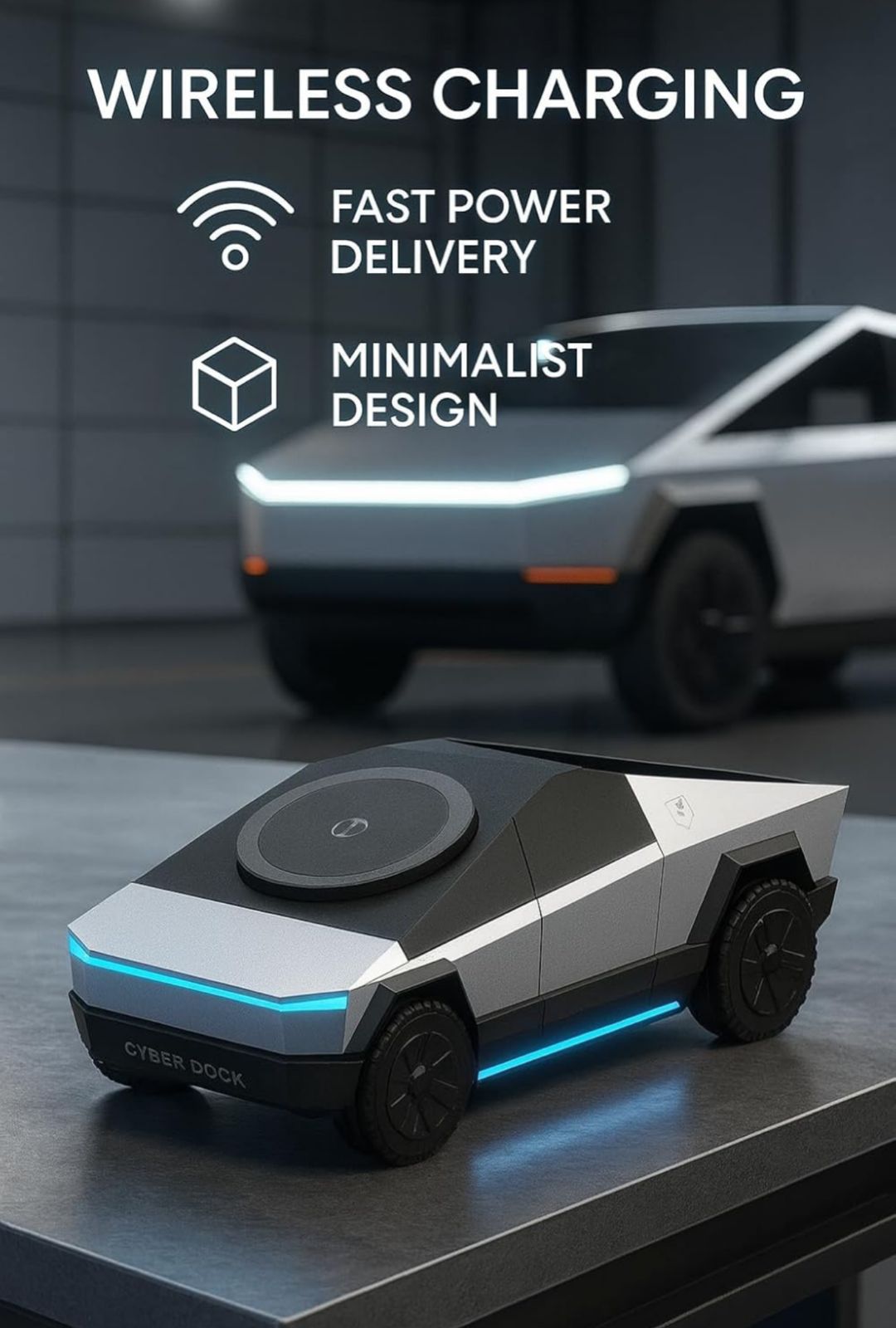 3 in 1 CyberTruck Wireless Charger