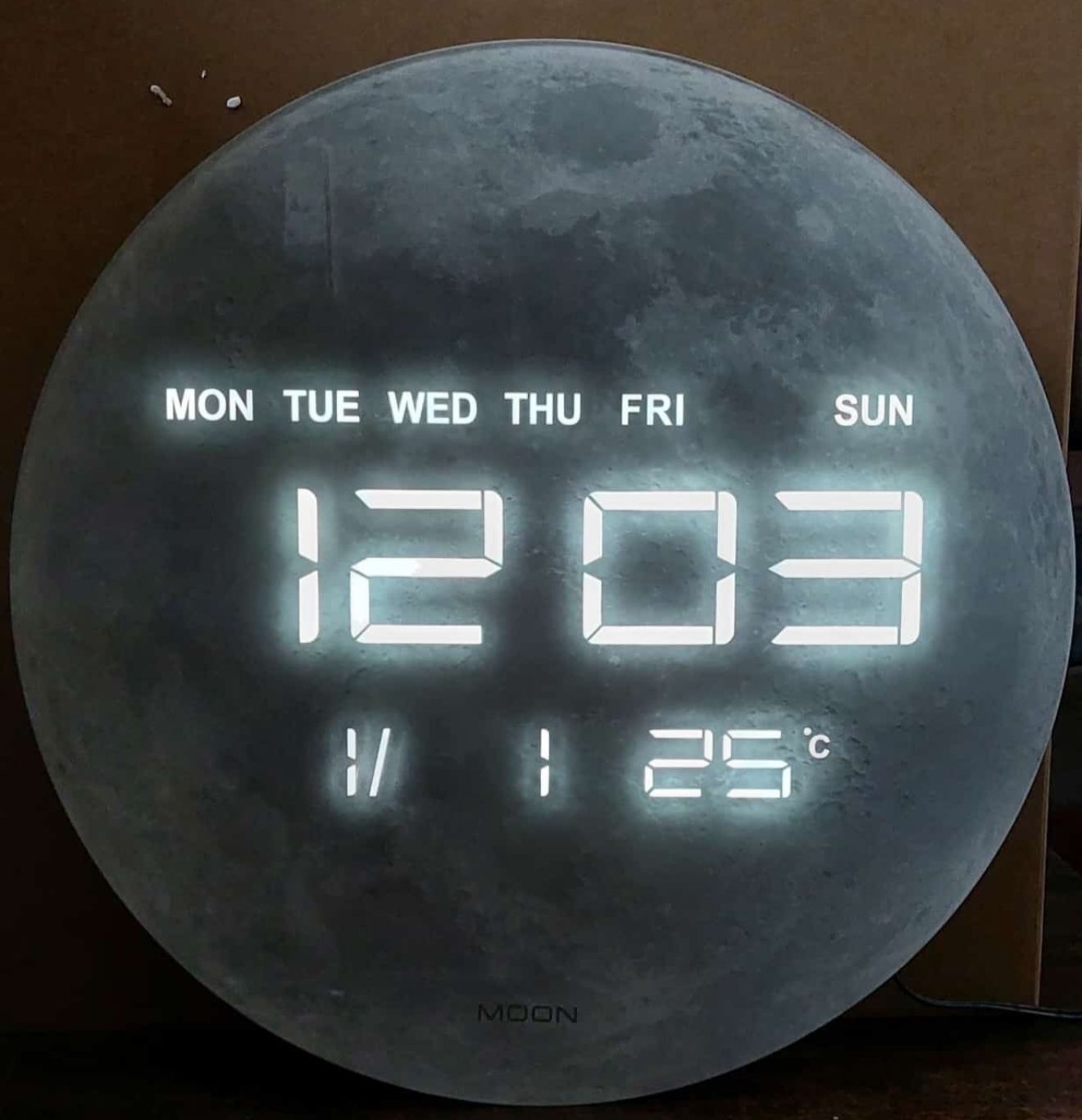 Moon Wall Clock Mirror