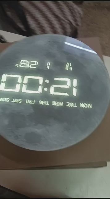 Moon Wall Clock Mirror
