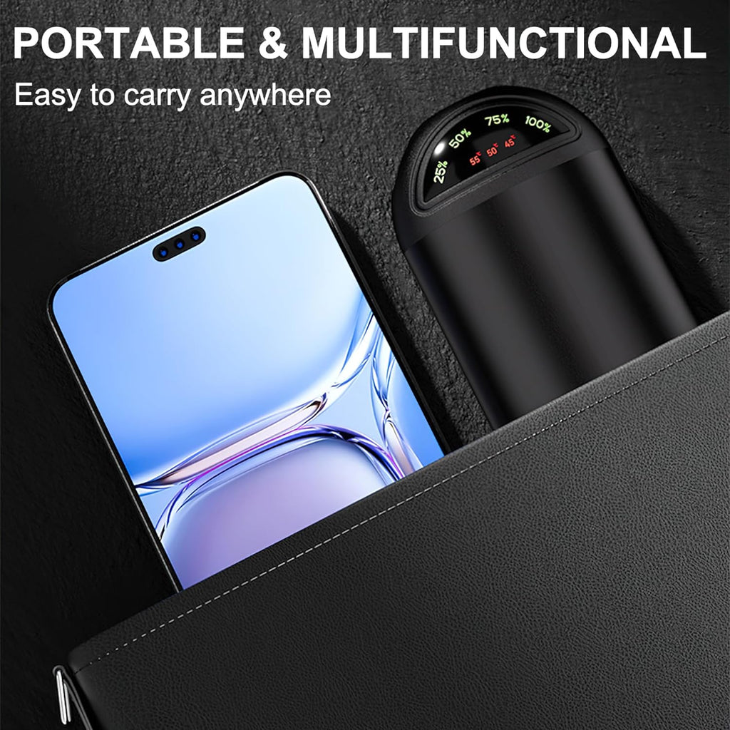 MULZI Hand Warmers - Electric Hand Warmer with LED Display, Rechargeable 5000mAh.